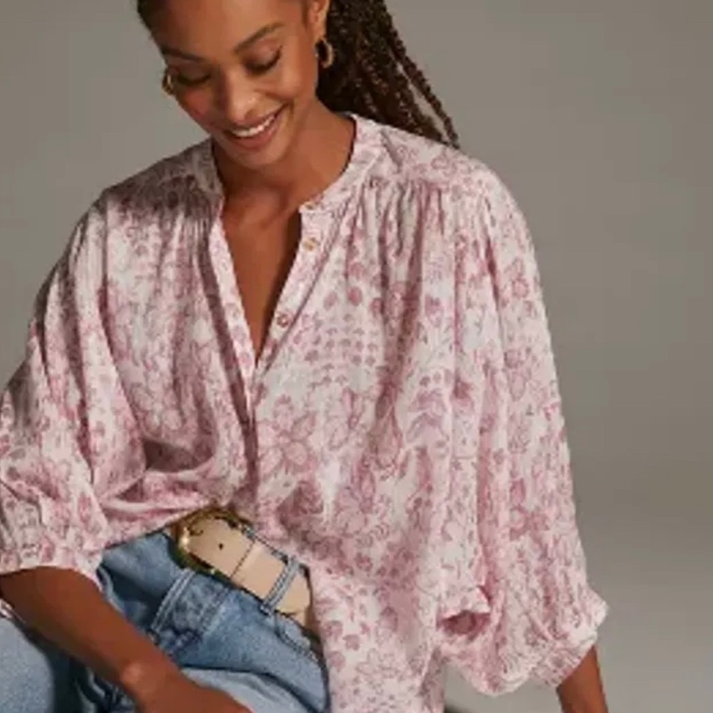 Anthropologie Pilcro Blouse Pink XL